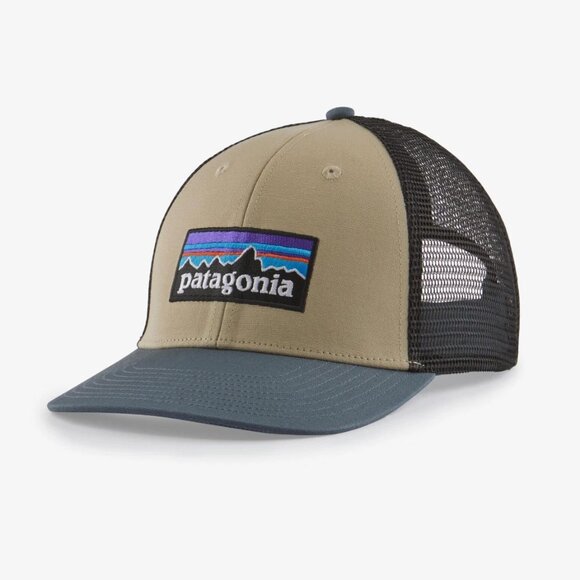 NEW Patagonia P-6 Logo LoPro Trucker Hat Steam Blue One Size Snapback NWOT - Picture 1 of 11